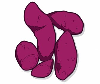 taro icons flat retro handdrawn outline
