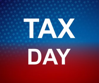 Tax Day Colorful Background Vector Illustration