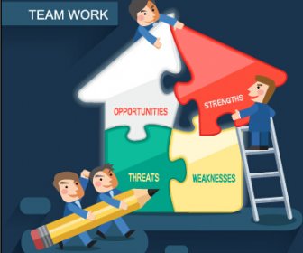 Team Work Business Template Design Graphics