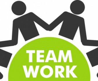 Team Work Concept Design Human Icons Silhouette Style