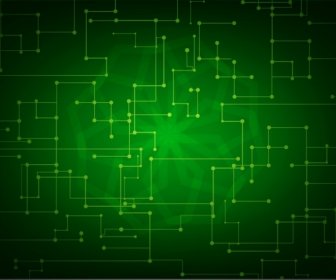 Hintergrund Grünes Licht Effekt Abstrakte Punkte Technologiekombination