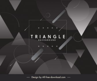 Technology Background Modern Black White Triangle Circles Decor
