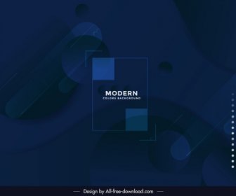 Technology Background Template Dark Blue Modern Geometric Decor