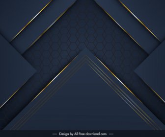 Technologie Hintergrundvorlage Moderne Elegante Dunkle Geometrische Formen