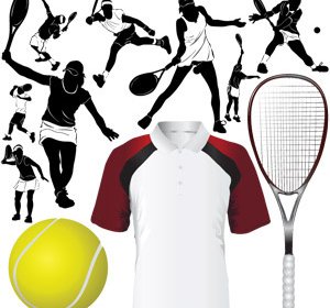 Tennis Spieler Silhouetten Vektor In London Olympics12