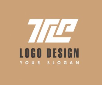 Text Logo Template Flat Geometric Shapes Sketch