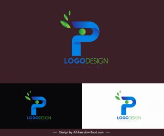 نص Logotype التصميم الملون الحديث يترك الديكور