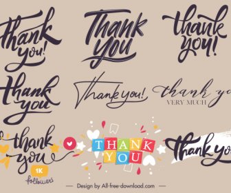 Thankful Sign Templates Calligraphic Sketch