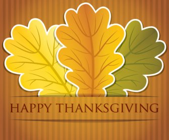 Thanksgiving Background With Maple Leaf Vector Design