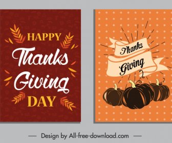 Thanksgiving Posters Classical Calligraphic Leaf Pumpkin Sketch