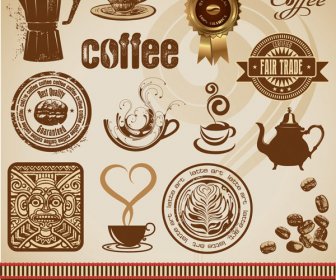 The Gold Medal Coffee Style Design Vector
