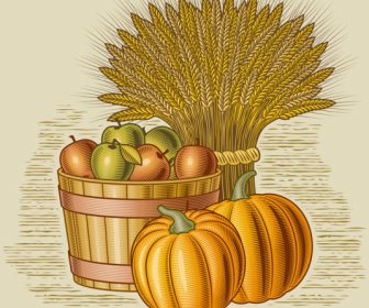 The Harvest Season Cartoon Vector