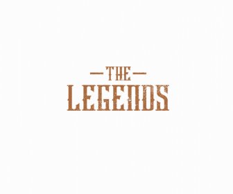 The Legends Logo Flat Retro Texture  Decor