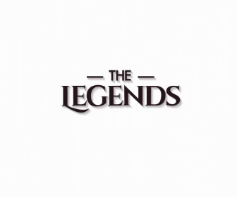 Легенды Логотип плоский затененный дизайн текстов