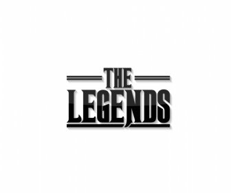 Logo Legenda Desain Elegan Tekstur 3d