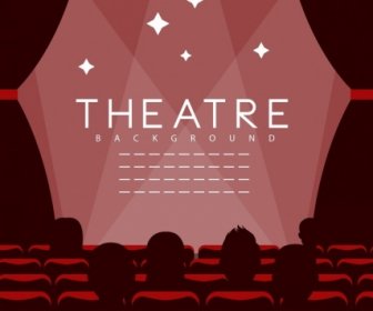 劇場の背景暗いデザイン観客カーテン アイコン