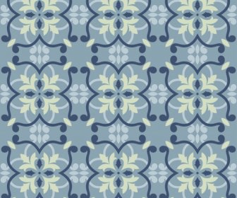 Tile Pattern Template Elegant Classical Repeating Floral Symmetric