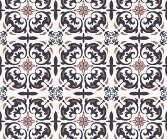 Tile Pattern Template Elegant Symmetric Floral Repeating Decor