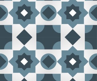 Modelo Padrão De Azulejos Formas Geométricas Repetindo Simétricas