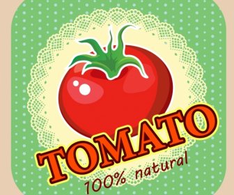 Tomato Advertising Classical Colored Design Texts Decoration