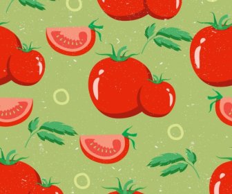 Design De Repetição Fundo Vermelho Tomate