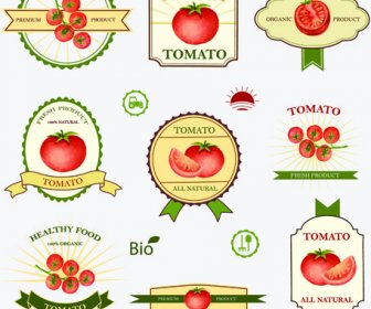 Vector Vintage De Tomate Etiquetas