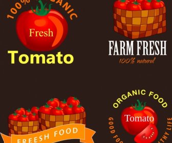 tomato logotypes collection shiny dark red design