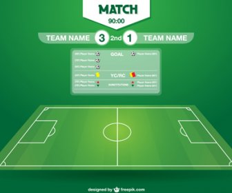 tournament soccer field design elements vector