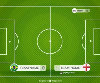 Tournament Soccer Field Design Elements Vector 3