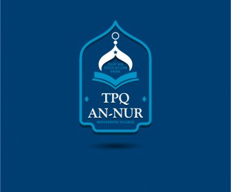 Tpq Un Nur Logo Plano Simétrico Tradicional Símbolo Decoración