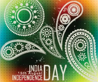 Arte Decorativa Tradicional Em Papel De Parede O Dia De Independência Índia Abstrato
