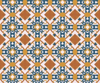 Patrón Tradicional Plantilla Colorido Diseño Clásico Repitiendo Simetría