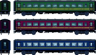 Train Design Elements Vector Graphic