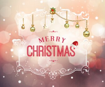 Transparent Christmas Label With Halation Background Vector