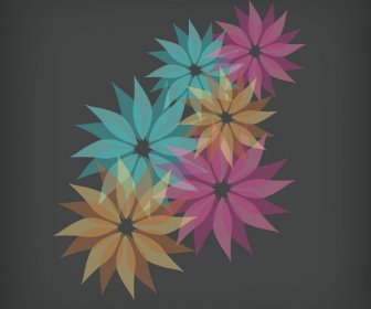 Transparente Blumen-design