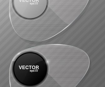 Transparentes Glas Stile Web-Elemente Vektoren