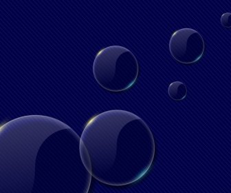 Transparente Glänzende Ballons Hintergrund Dunkelblaues Blaues Design