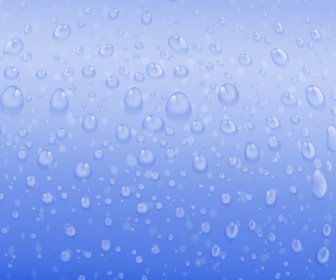 Transparent Water Drops Design Background Vector