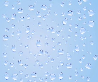 Transparent Water Drops Design Background Vector