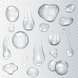 Vector Ilustración De Gotas De Agua Transparente