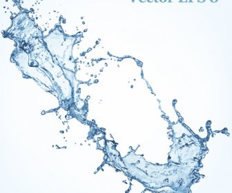 Transparentes Wasser Splash-Effekt Vektor Hintergrund