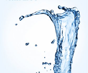 透明な水のスプラッシュ効果のベクトルの背景