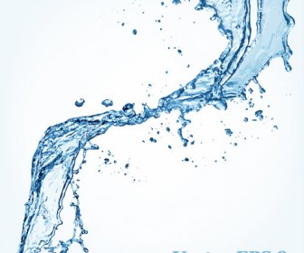 Transparentes Wasser Splash-Effekt Vektor Hintergrund