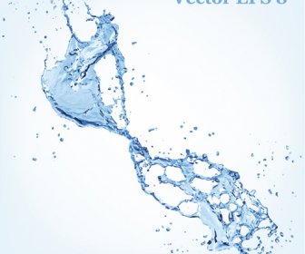 투명 한 물 스플래시 효과 벡터 배경
