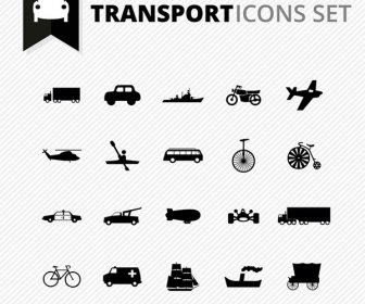 Conjunto De Iconos De Transporte