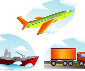 Transportation Icons Vector Illustration
