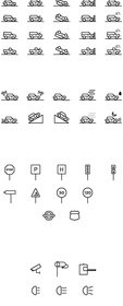 Transport-Gliederung-Symbole