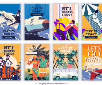 Travel Banners Templates Colorful Classic Design