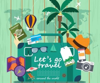Travel Design Elements Personal Accessories Icons