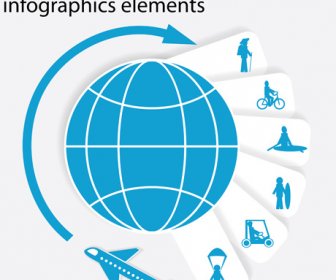 Travel With Earth Infographics Elements